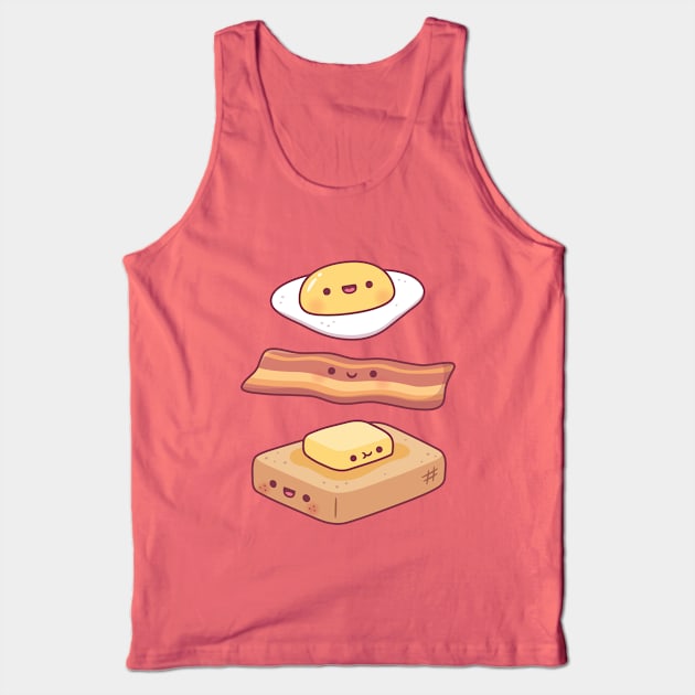 Cute Egg Bacon Butter And Toast Breakfast Tank Top by rustydoodle